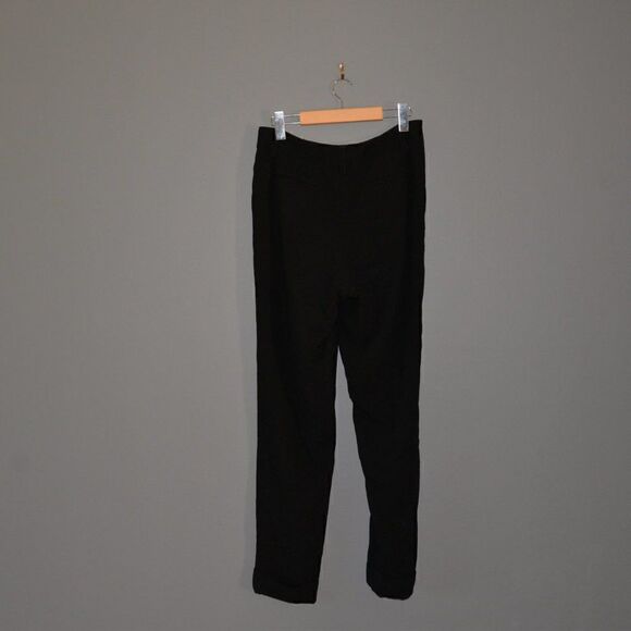 Alice + Olivia Silk Blend Tapered Leg Black Trousers Sz 6 - Picture 3 of 9